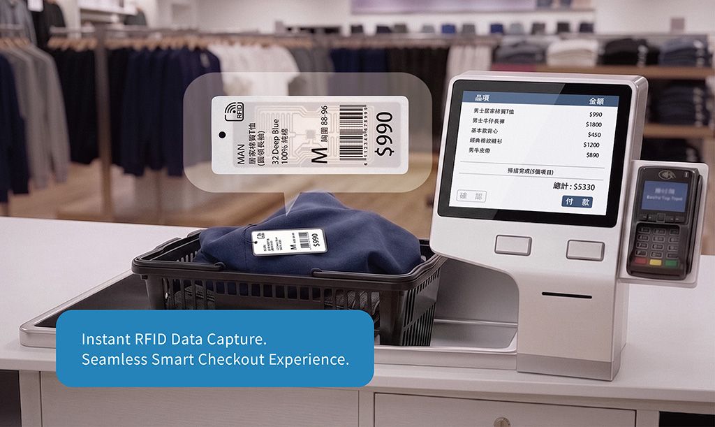 Instant RFID Data Capture.Seamless Smart Checkout Experience.